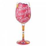 LW00000-53: Lolita Best Daughter Ever Wine Glass